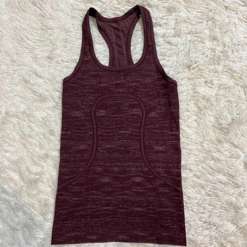 lululemon athletica Maroon Racerback Tank Top
